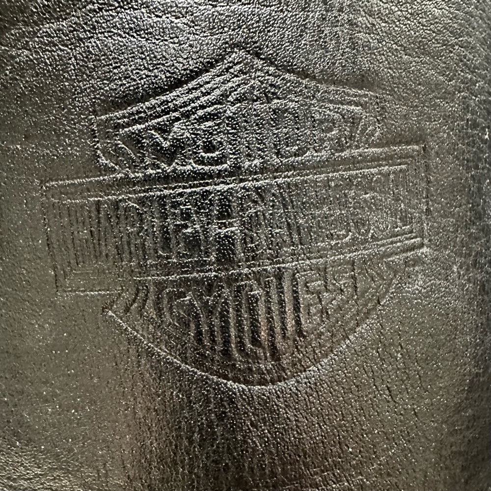 Harley-Davidson 13” Knee High Black Leather Zipper Heeled Motorcycle Boot - Picture 5 of 16